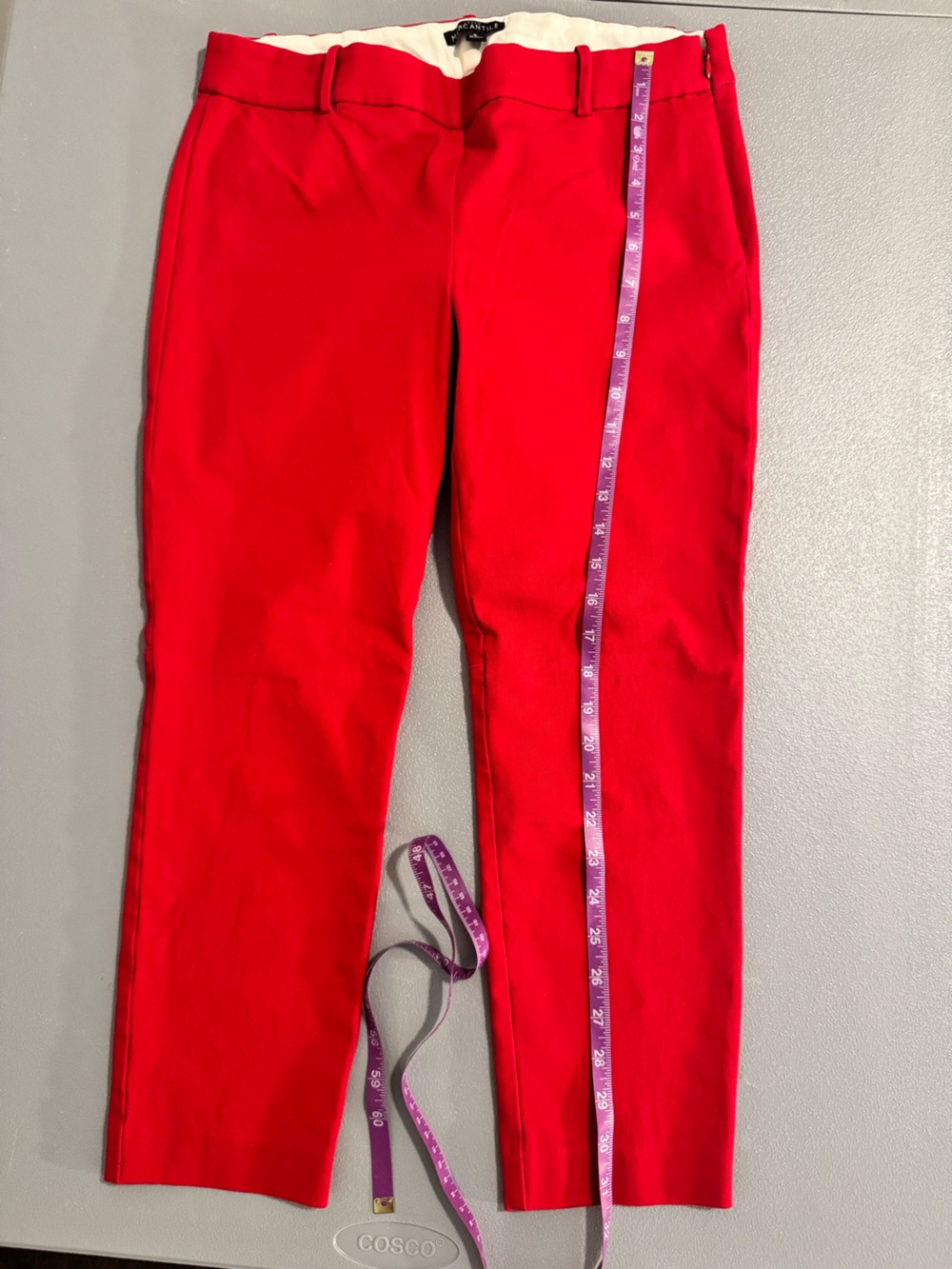 J. Crew Mercantile Red Cotton Slim Fit Dress Pants Size 8 - Picture 7 of 10